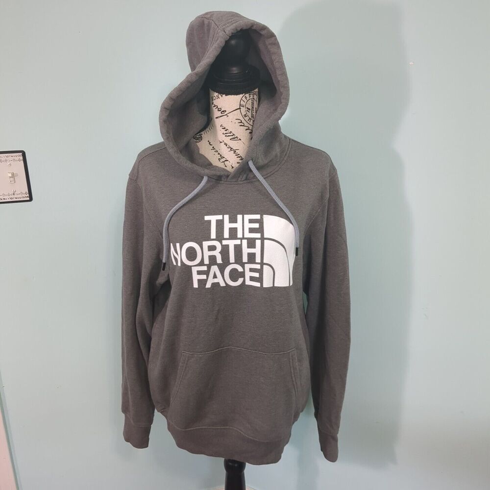 The North Face Half Dome Hoodie Men's medium Gray Pull-Over Fleece